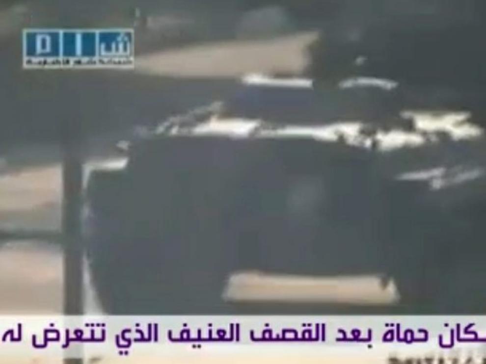 Tanques del Ejército sirio en Hama