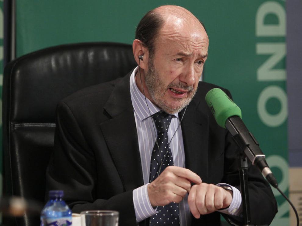 El candidato socialista a la Presidencia del Gobierno, Alfredo Pérez Rubalcab