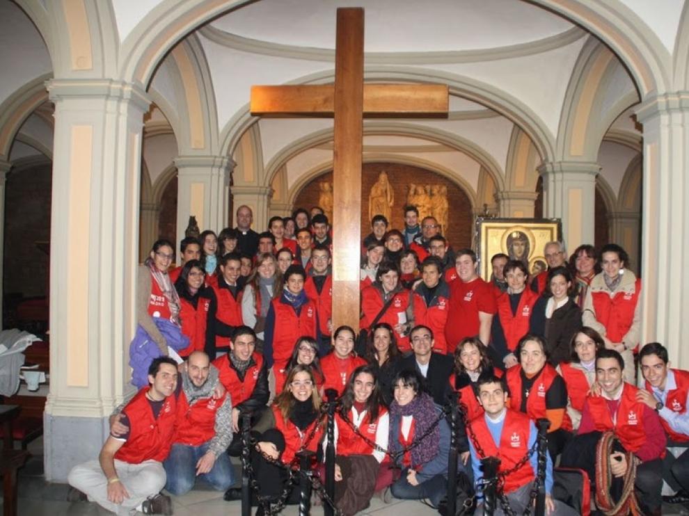 Los jóvenes de la Diócesis se volcaron en diciembre con la llegada a Zaragoza de la Cruz de las JMJ