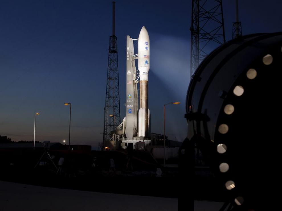 El cohete Juno a punto de ser lanzado al espacio