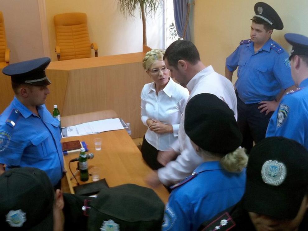 Foto de arhivo de Timoshenko ante el juez