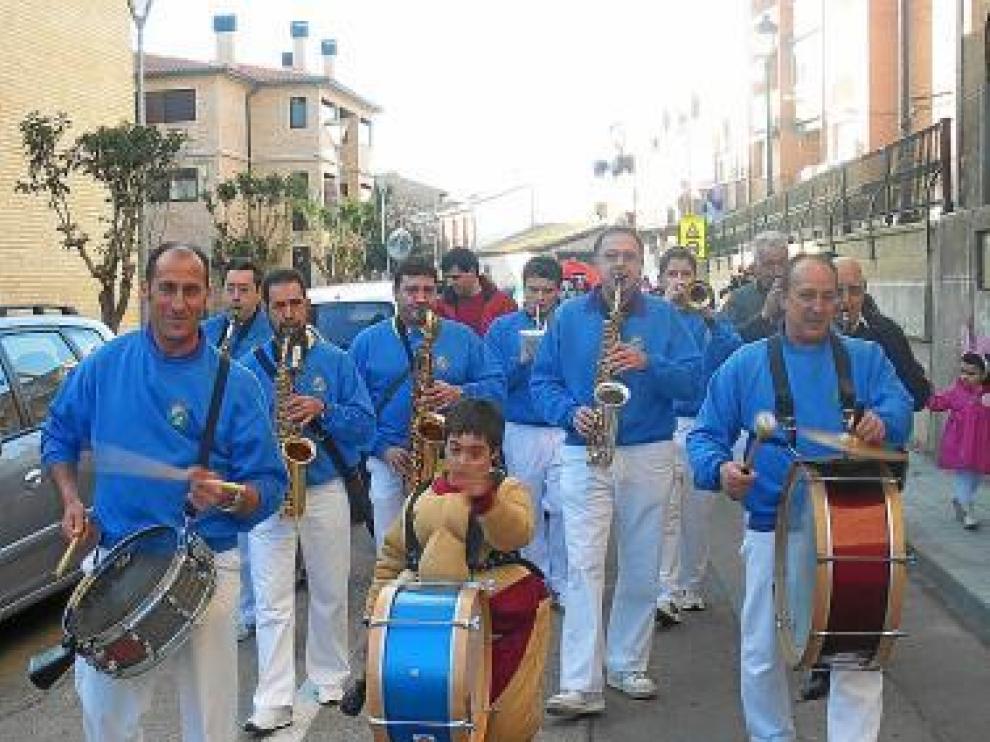 La charanga Interpeñas, en una foto de la exposición.