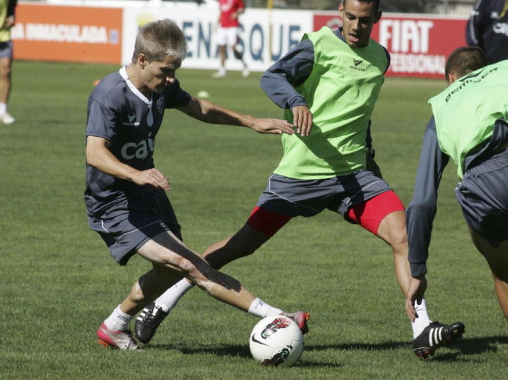 Javi Martínez, en uno de los entrenamientos de la pretemporada en Benasque.