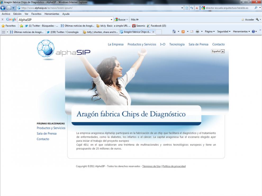Página web de AlphaSIP.