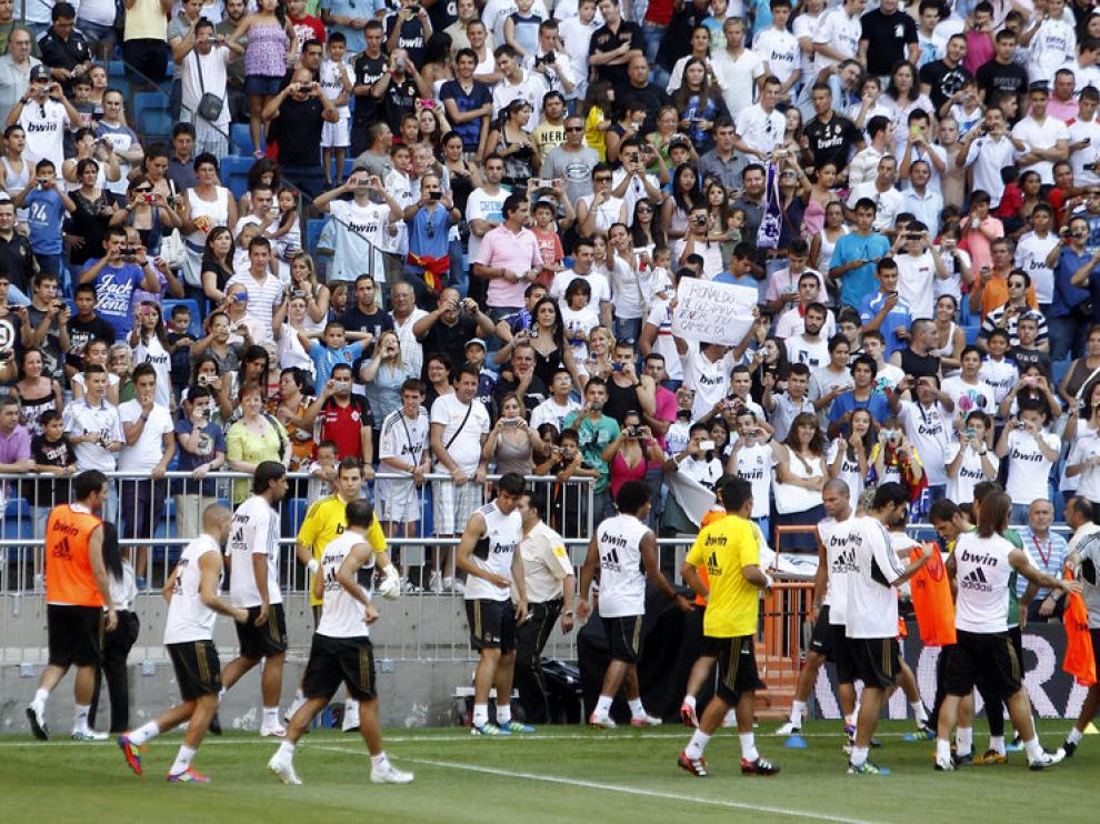 Entrenamiento del Real Madrid previo al clásico