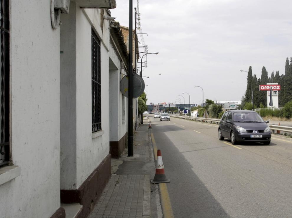 Imagen actual de las aceras a la altura de la calle de La Violeta