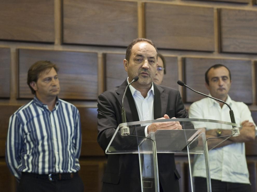 Agapito Iglesias durante una recepción en el Ayuntamiento