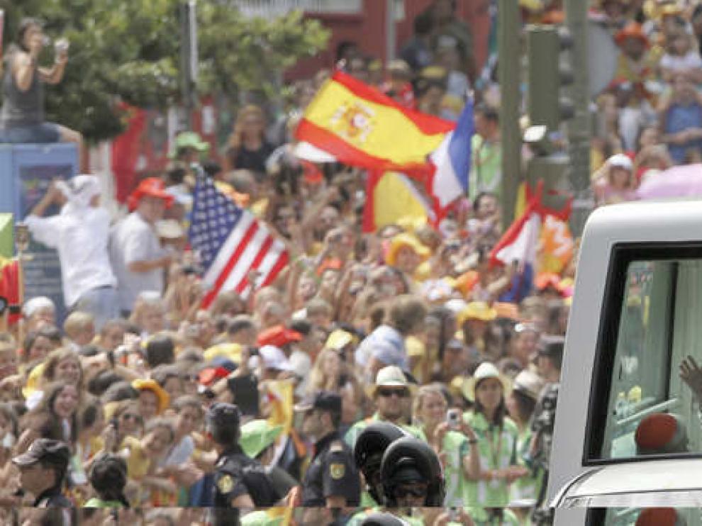 Llegada a Madrid de Benedicto XVI