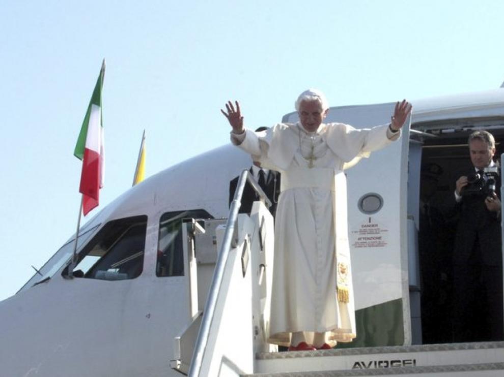 Llegada del Papa al aeropuerto de Barajas