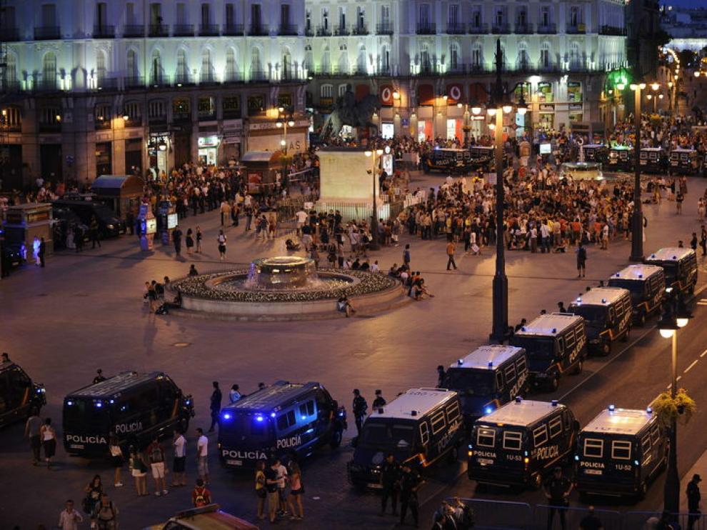Despliegue policial en Sol