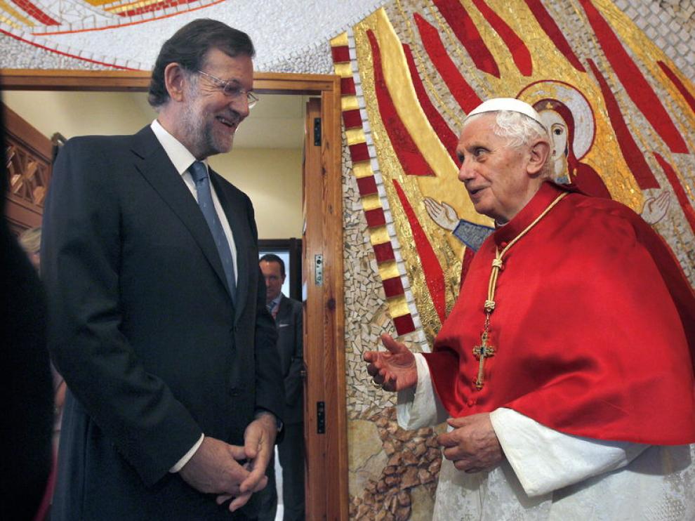 El Papa en su reunión con Rajoy