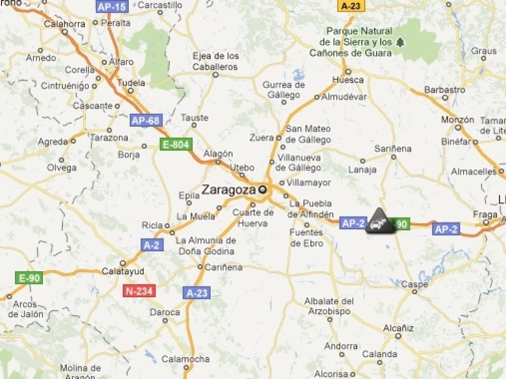 En la página de la DGT aparece marcado el corte de la vía