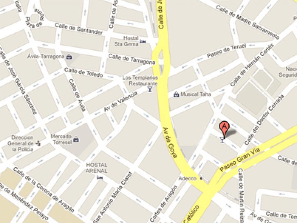 Calle Ricla, en Zaragoza