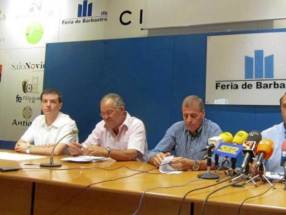 Fernando Salinas, Rosendo Guiral, Antonio Cosculluela y Jesús Lobera, en la presentación de Ferma.
