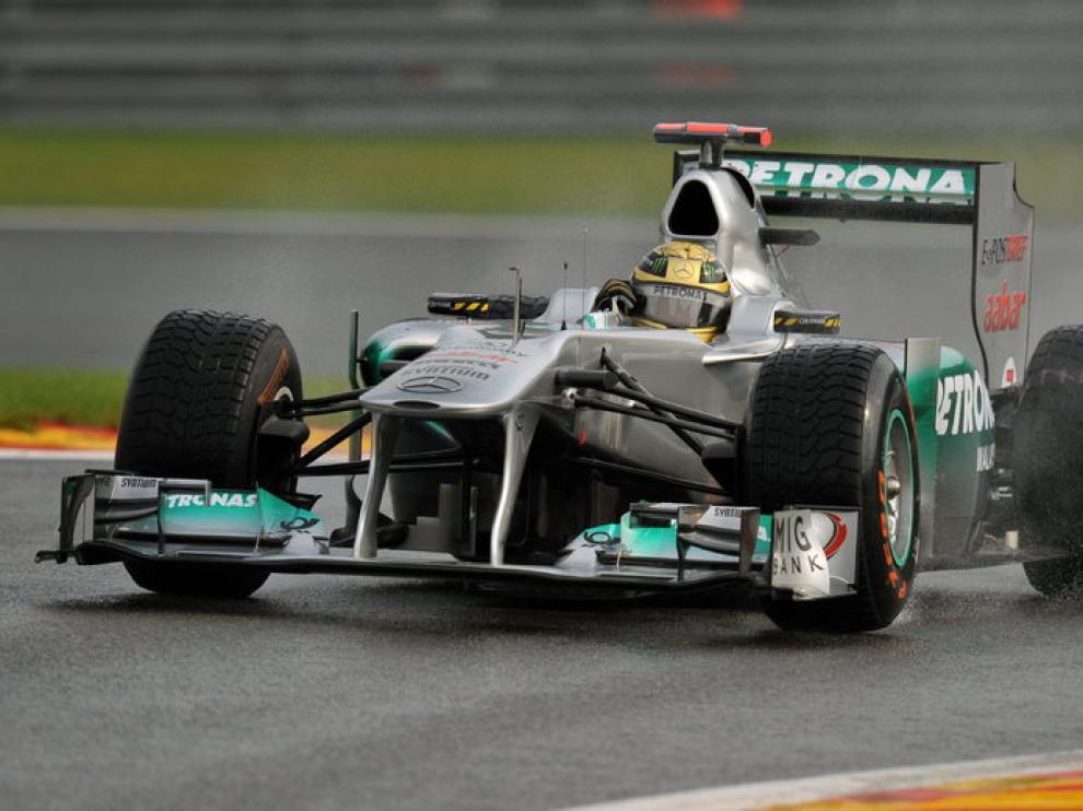 El piloto alemán Miquel Schumacher en el circuito de Spa