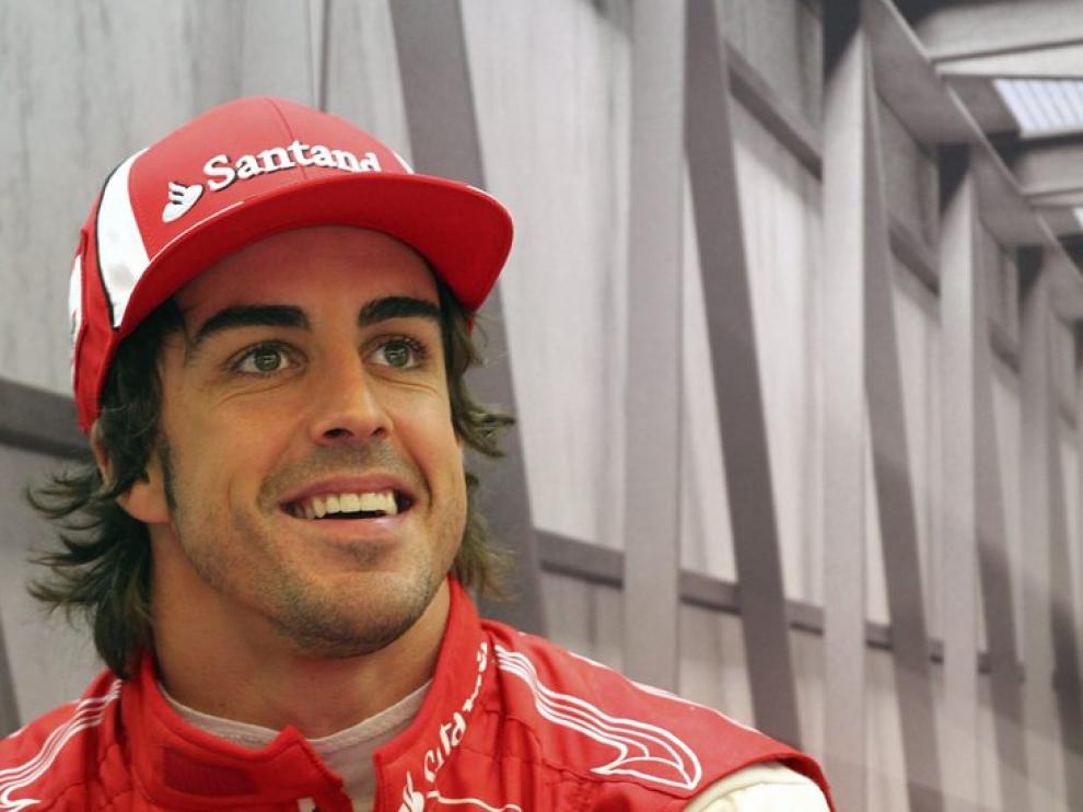 Alonso, durante la carrera en el circuito de Spa