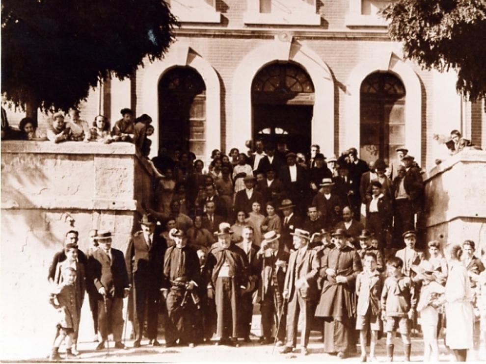 Imagen tomada de la estación de Monzón sin fechar.