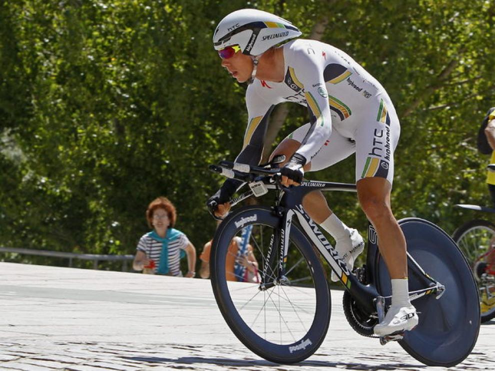 El alemán Tony Martin durante la contrarreloj individual
