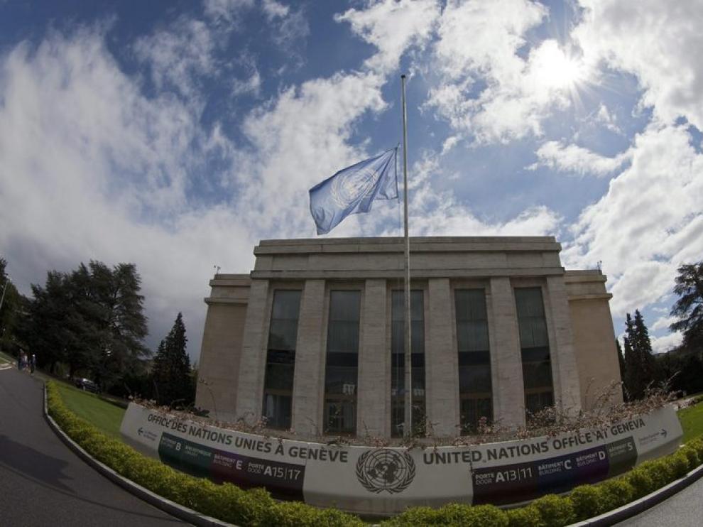 La sede de la ONU en Ginebra en una imagen realizada con una lente especial.