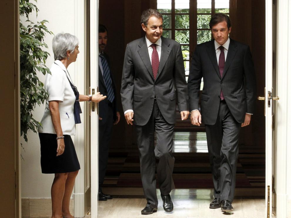 El presidente del Gobierno junto al primer ministro portugués, Pedro Passos Coelho