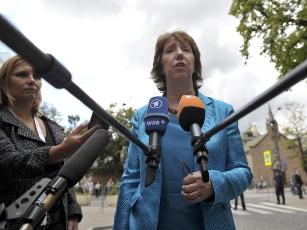 La alta representante de la UE, Catherine Ashton, en Sopot (Polonia)
