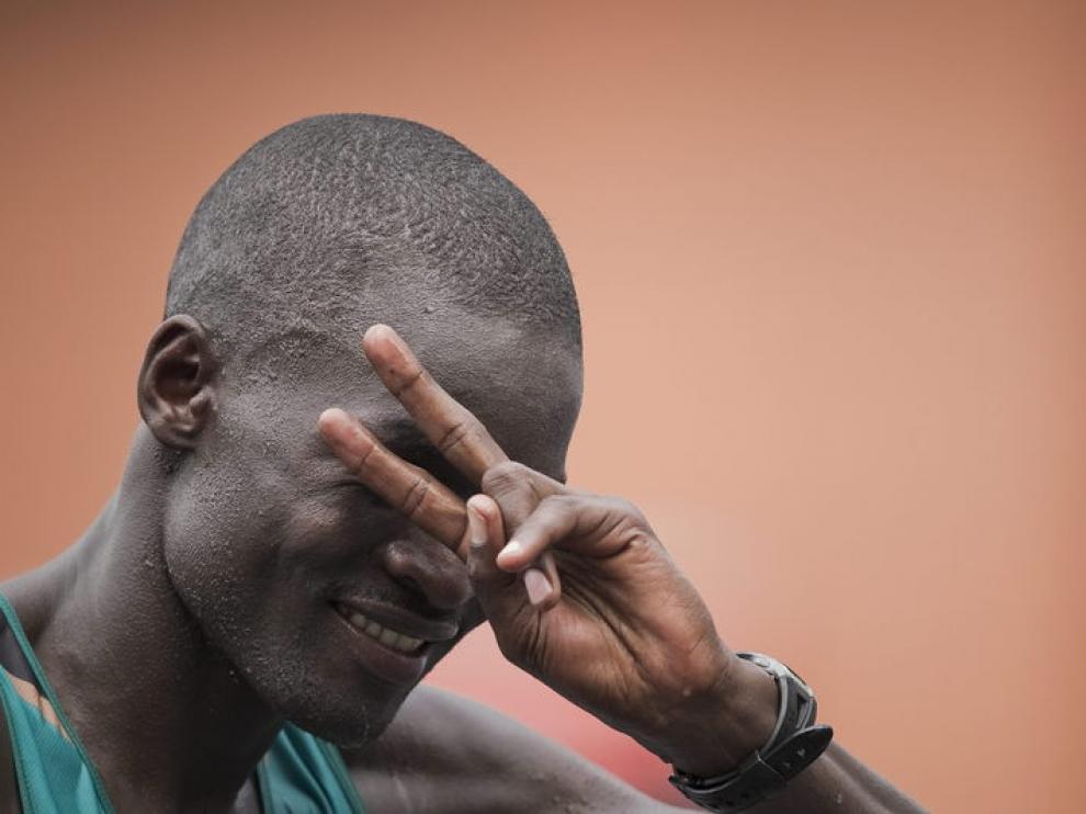Kirui celebra su victoria