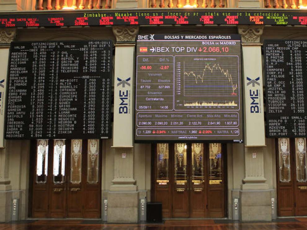 La Bolsa de Madrid este lunes en una jornada de fuertes descensos