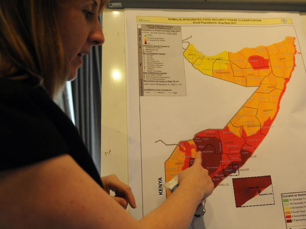 EL mapa del hambre en Somalia