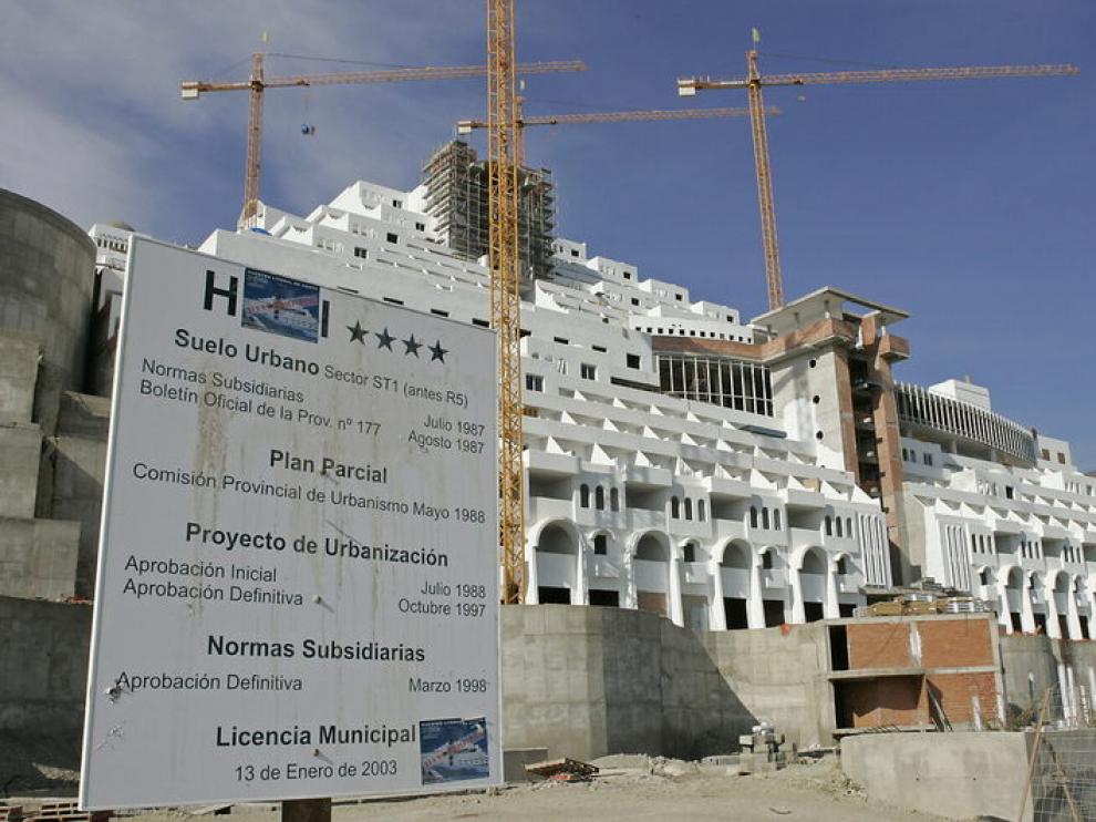 Imagen del Hotel Algarrobico, en el Cabo de Gata