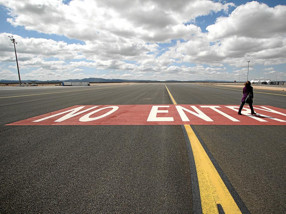 Pista de aterrizaje del aeropuerto de Caudé.