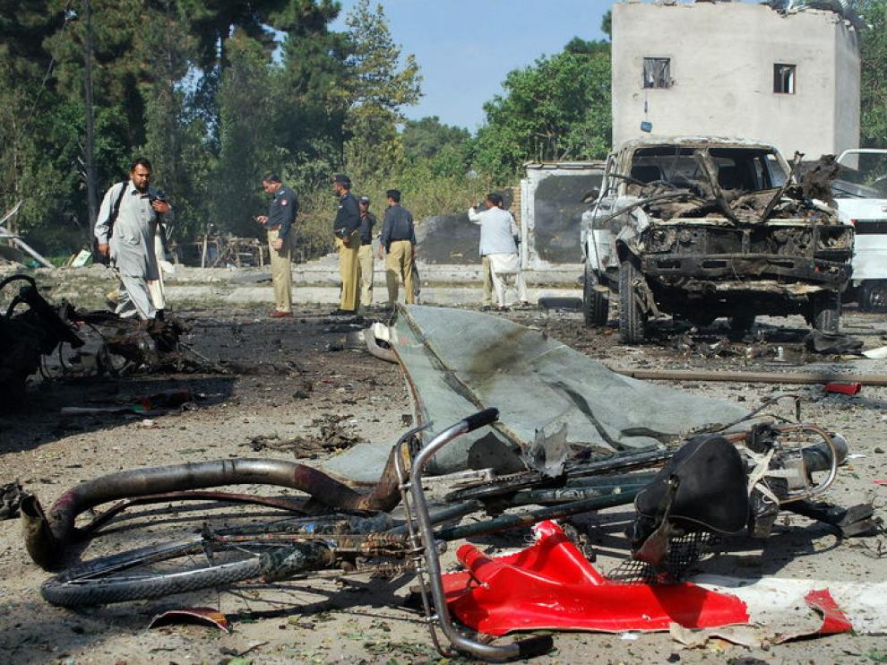 Imagen del lugar del atentado en la ciudad paquistaní de Quetta