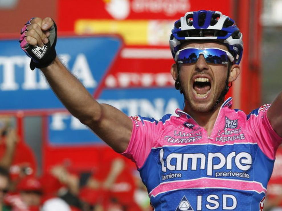 Gavazzi tras proclamarse ganador de la decimoctava etapa