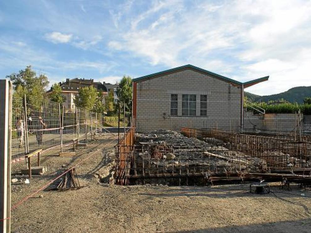 Primeros trabajos para la nueva sede de la biblioteca.