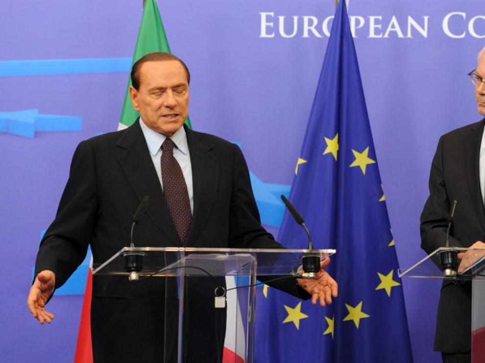 Berlusconi y Van Rompuy, en una imagen de archivo