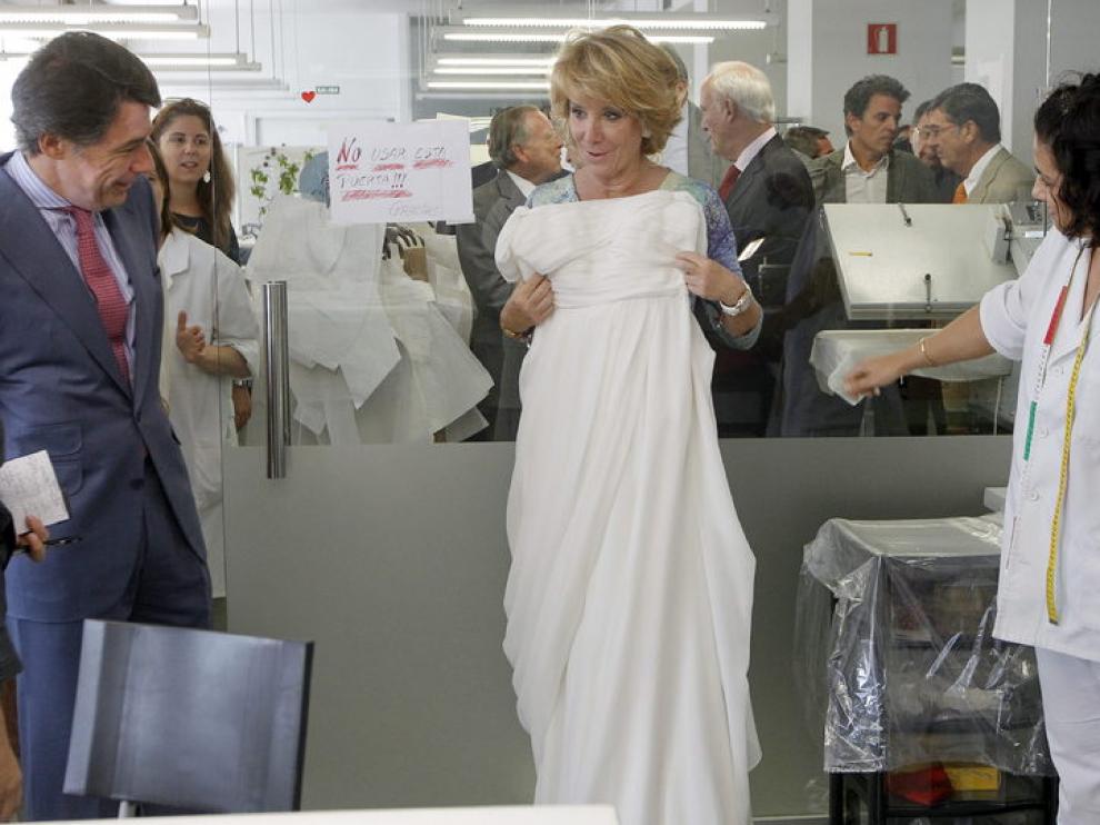 Esperanza Aguirre, en la pasarela de moda Cibeles