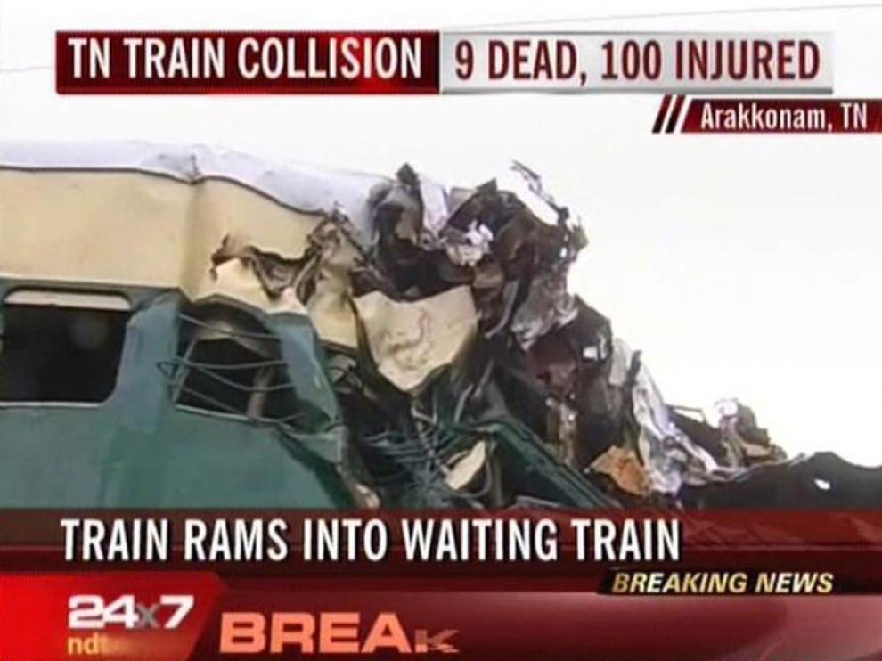 Choque de trenes en India