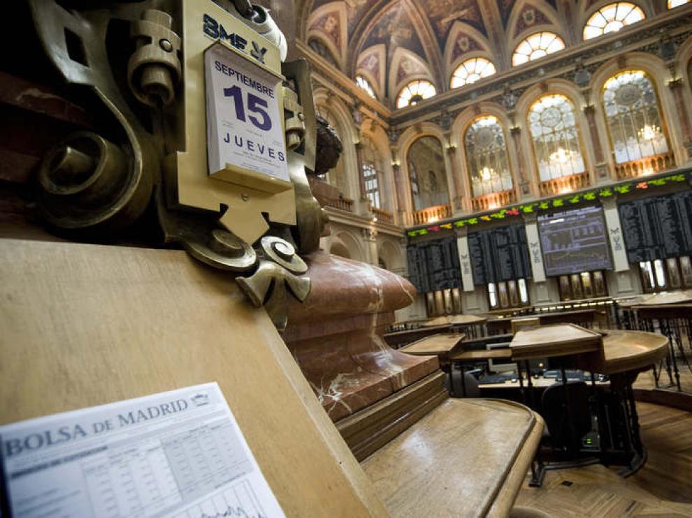 Interior de la Bolsa de Madrid