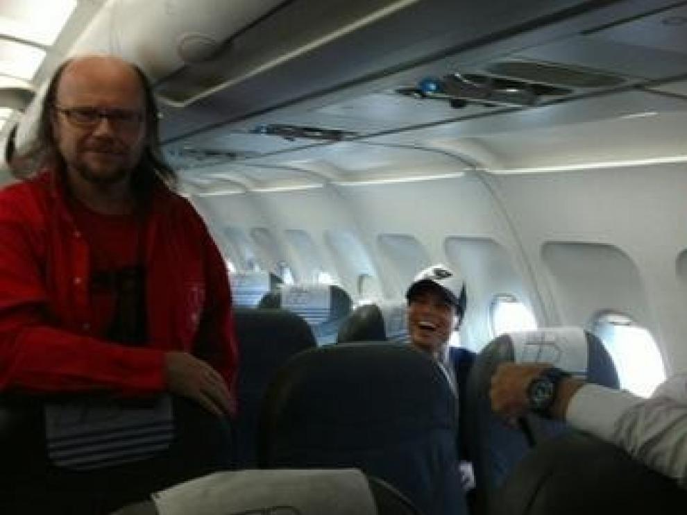 Mariano Rajoy con Santiago Segura y Julio José Iglesias