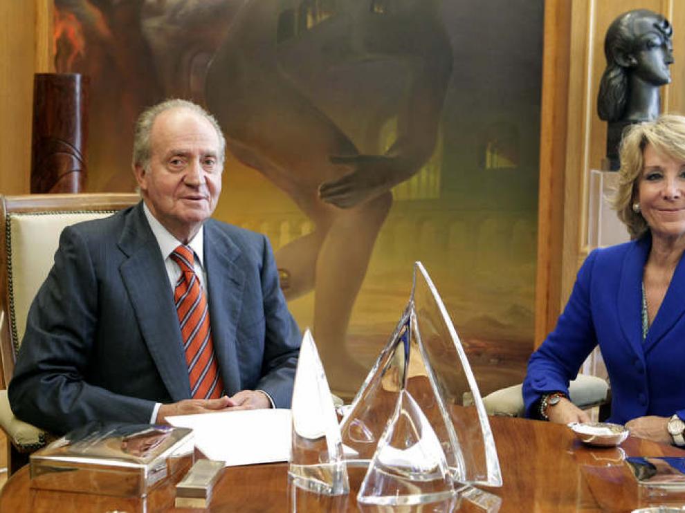 El rey recibe en audiencia a Esperanza Aguirre