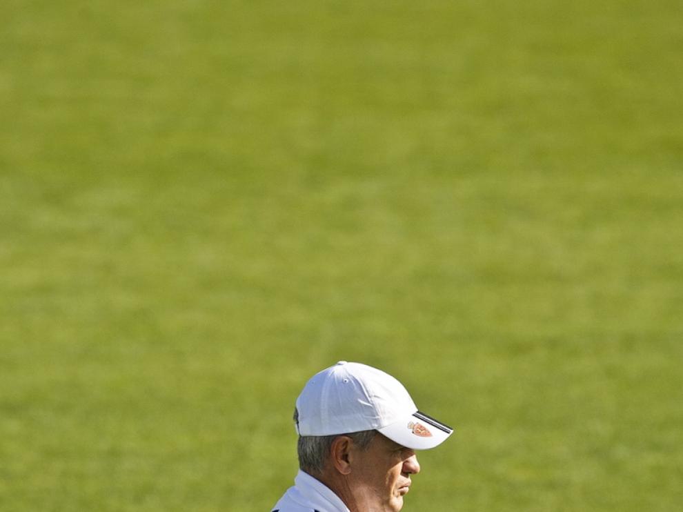 Aguirre durante un entrenamiento.