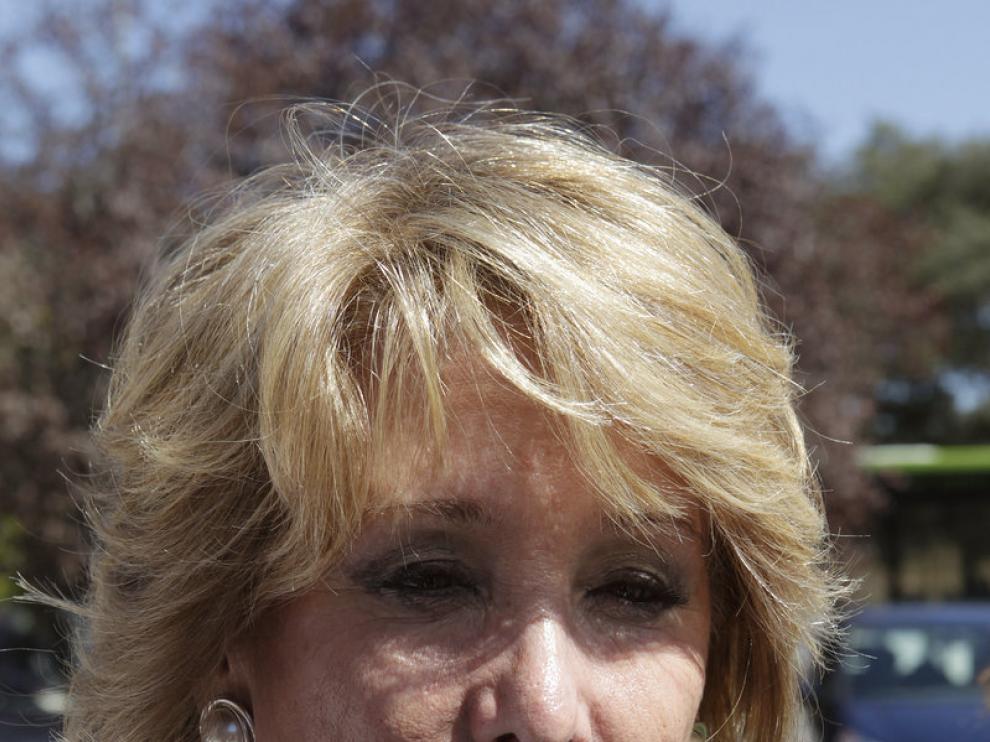 Esperanza Aguirre en declaraciones a los medios