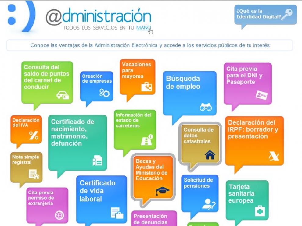 Imagen del portal 060 con todos los servicios