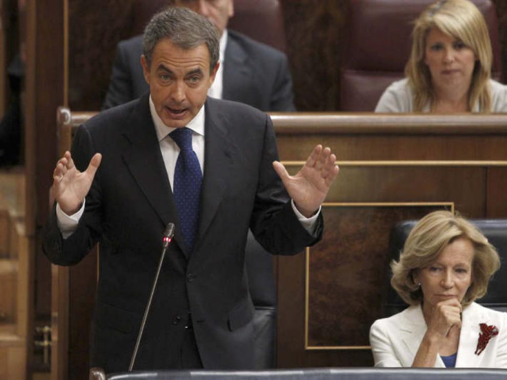Rodríguez Zapatero, en el Congreso.
