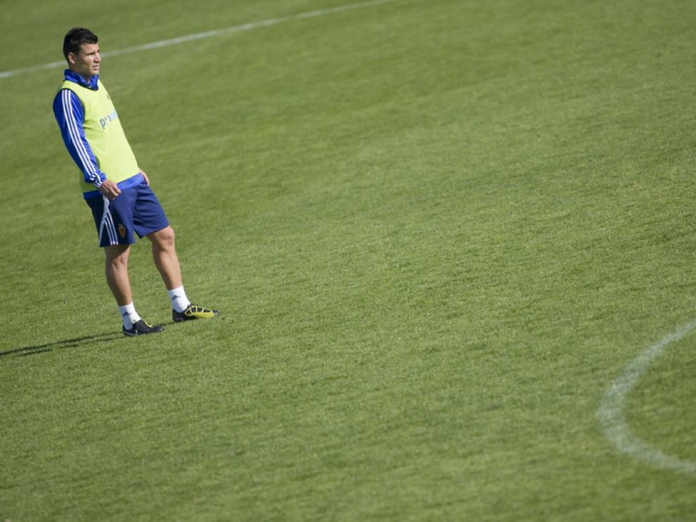 Braulio, en un entrenamiento.