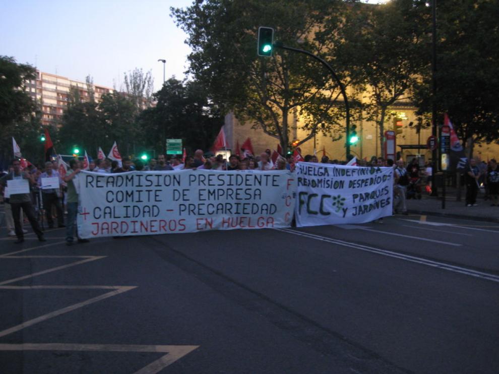 Los trabajadores en una movilización reciente