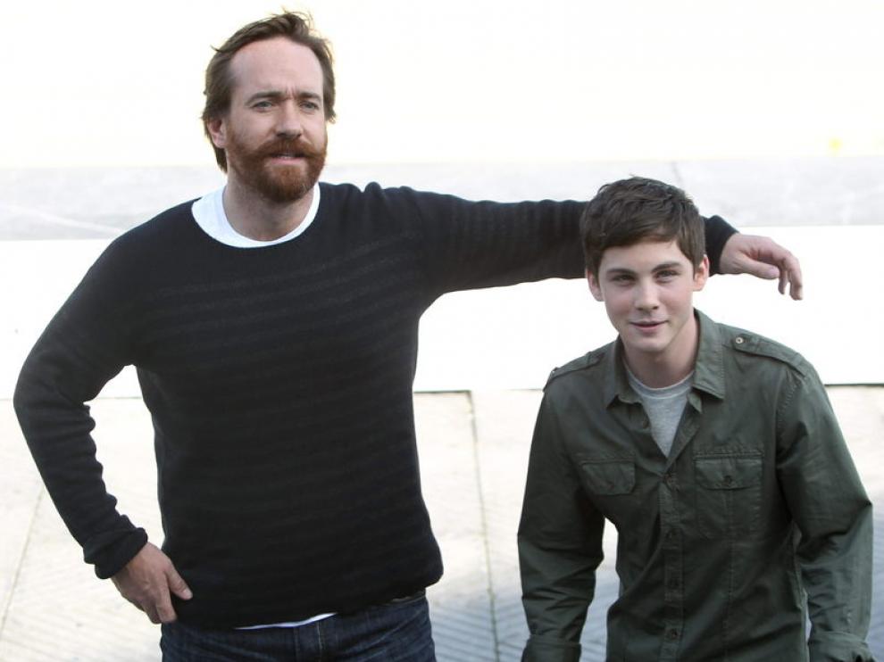 Los actores Lerman (derecha) y Macfadyen, en San Sebastián