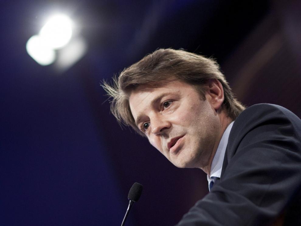 El ministro francés de finanzas, Francois Baron, durante su intervención en el G-20