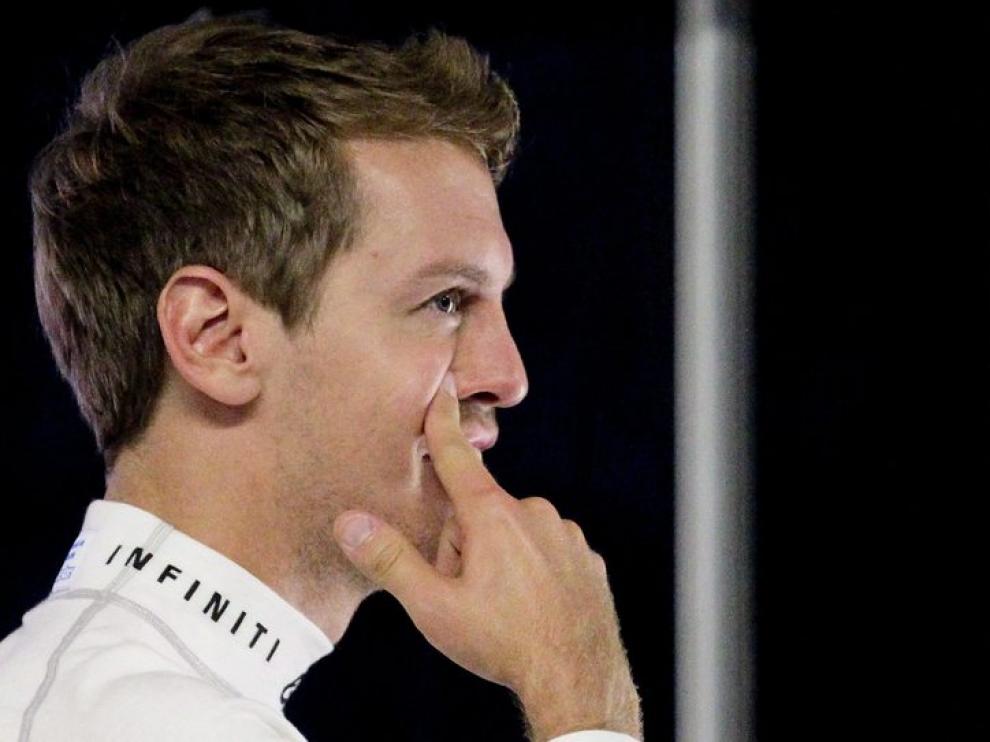 Vettel, pensativo antes de la carrera
