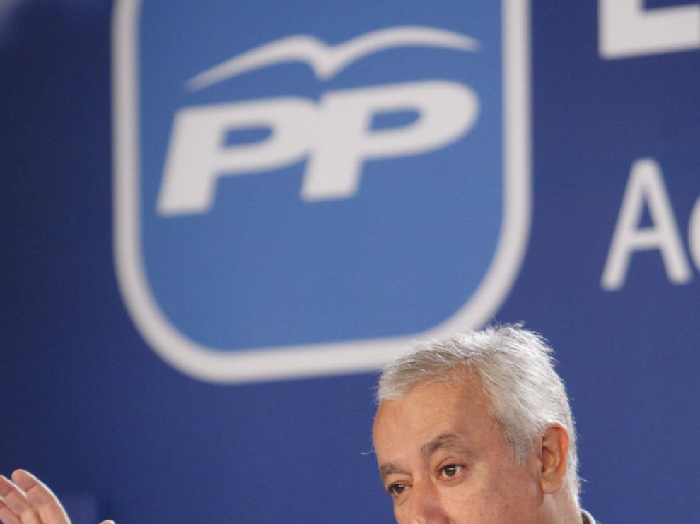 Javier Arenas durante su intervención este domingo en la clausura del Foro