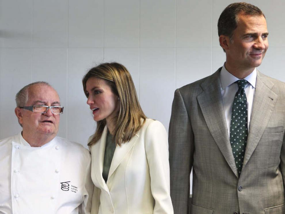 Los príncipes de Asturias junto a Juan María Arzak